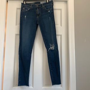 AG super skinny legging jeans distressed